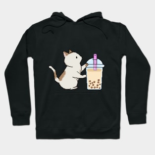 Pixel Kitty Loves Boba Tea! Hoodie